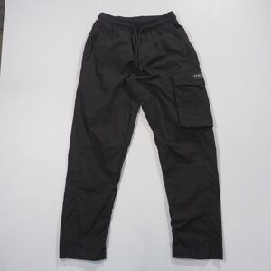 Sonneti Pants Mens Medium Black Cargo Jogger Drawstring Y2K Streetwear Techwear